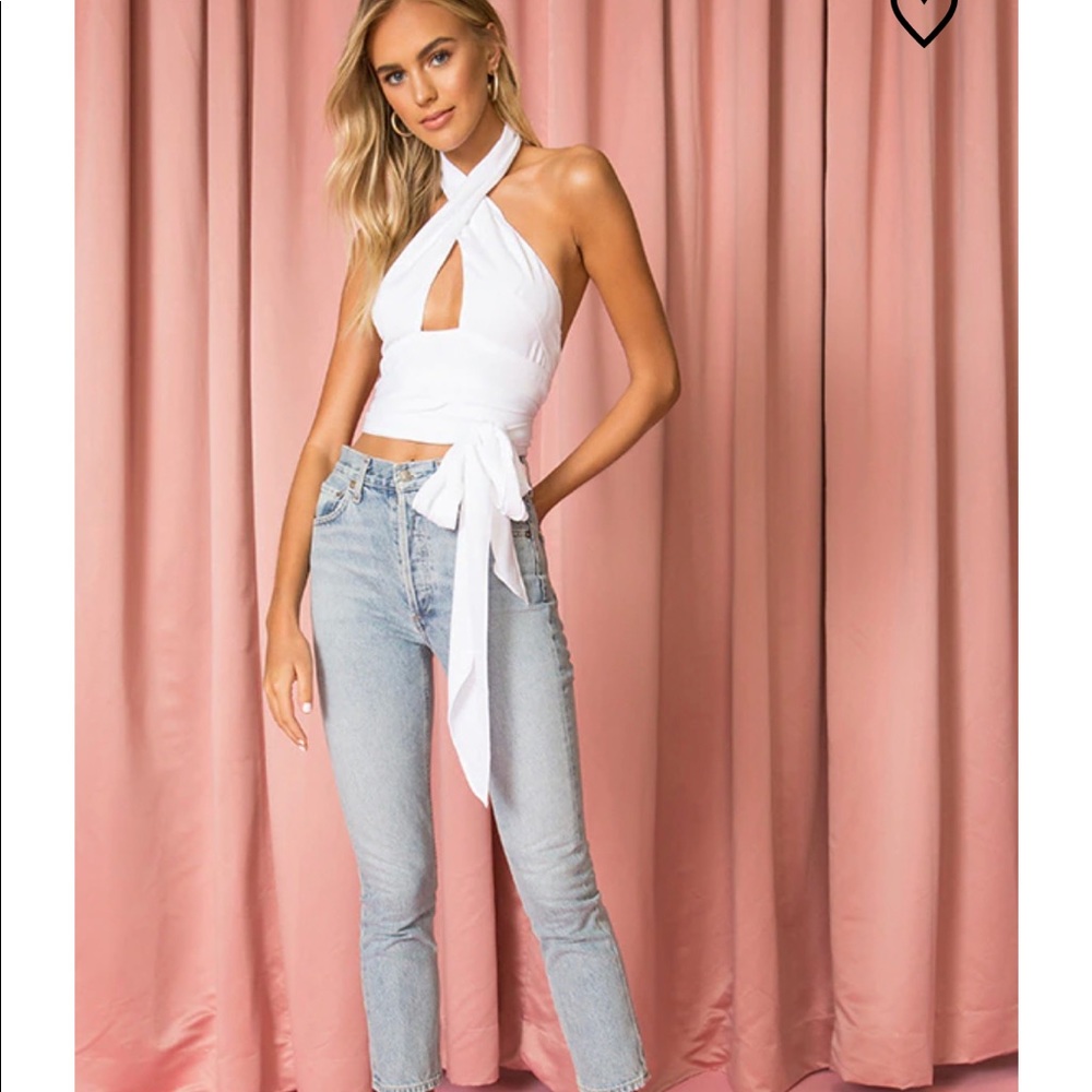 superdown Jennifer Wrap Top in White XXS
